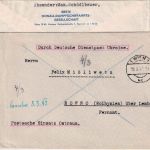 DDP Ukraine - Wien 28.2.42 Postsache (Absender DDSG) n. Rowno