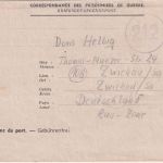 All.Bes./Belgien - Lager LG IV (Tilleur) Kriegsgefangenenbrief n Zwickau 26.5.47