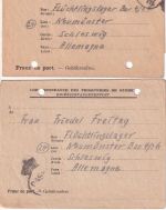 All.Bes./Belgien - Lager CE I (Maurage) 2 Kriegsgefangenenbriefe 8.9.46/7.10.46