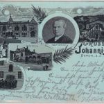 Berlin - Kreuzberg Johannistisch Stadtmissionskirche etc. Mondscheinlitho 1899