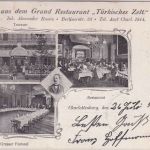 Berlin - Charlottenburg Restaurant "Türkisches Zelt" sw-Mehrbild-AK 1906