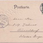 NRW - Hannover Hochzeits-Präge-AK Meyer/Diedrich gelaufen 1902