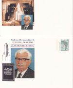 BRD - 4x80 Pfg. SWK Privatganzsachen 100. Geburtstag Prof. H. Oberth ungebraucht