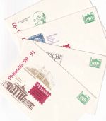 DDR/VGO - 4x50 Pfg. Privatganzsachen/Umschläge Philatelia'90-91 ungebraucht