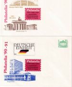 DDR/VGO - 4x50 Pfg. Privatganzsachen/Umschläge Philatelia'90-91 ungebraucht