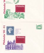 DDR/VGO - 4x50 Pfg. Privatganzsachen/Umschläge Philatelia'90-91 ungebraucht