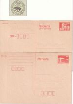 DDR - 12 versch. Ganzsachen (Umschläge/Karten) ca. 1984-1987 - alle ungebraucht
