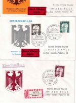 BRD - Heinemann 7 FDC echt gelaufen ESST Bonn 1971/73