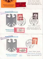 BRD - Heinemann 7 FDC echt gelaufen ESST Bonn 1971/73