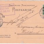 DR - 5 Pfg. K/A Fragekarte/Armensache Offenburg - Waldkirch 1895