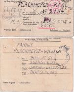 All.Bes./Belgien - Lager BO II (Hensies) 3 Kriegsgefangenenbriefe 4/46 - 7/47