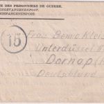 All.Bes./Belgien - Lager CH VI (Chatelineau) Kriegsgefangenenbriefe 9.12.45