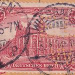 DR - 1 M. Reichspostamt Perfin ELW Paketkarte (2 Pakete) Wiesbaden 1916