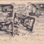 DR - 5 Pfg. Germania b-Farbe Unterrand AK (Restaurant) Hannover - Eldagsen 1909