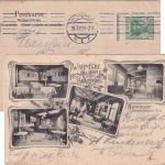 DR - 5 Pfg. Germania b-Farbe Unterrand AK (Restaurant) Hannover - Eldagsen 1909