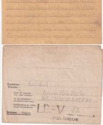 All.Bes./Belgien - Lager LB V (Waterschei) 2 Kriegsgefangenenbelege 1946