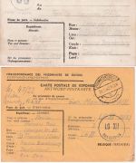 All.Bes./Belgien - Frankfurt/Oder Lager LG XII (Elsenborn) Kgf.-Post 7/46 - 5/57