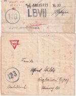All.Bes./Belgien - Leipzig/Lager LB VII (Eisden) 2 Kriegsgefangenenbriefe 1946