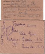 All.Bes./UdSSR - Lager 7100/6 (Saporoschje) 5 Kriegsgefangenenbriefe/-karten