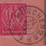 DR-Infla - 100 M. Perfin Dienstbrief Bayr. Bergwerksverwaltung München 24.5.23