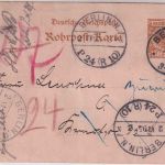 DR - 25 Pfg. K/A Ganzsache Orts-Rohrpostkarte Berlin N24 - 2.6.95 Retourvermerk