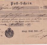 Sachsen - Plauen L1 Postschein f. Fahrpostsendung n. Altenburg (?) 1865