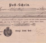 Sachsen - Camenz Postschein f. Fahrpostsendung n. Falkenstein 1857