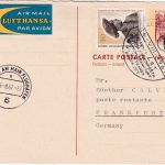 BRD - 20 Pfg. Bauwerke Ganzsache/A-Teil+Zusatz Luftpostkarte Beograd 26.8.67