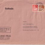 Bizone - 6+4 Pfg. Bauten Drucksache bis 100g Frankfurt a/M. - Heilbronn 1951