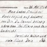 All.Bes./England - POW Camp 16 (Gosford Camp) Kriegsgefangenenkarte 26.11.45