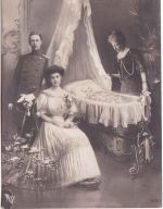 Preussen - Kronprinzenpaar m. kl. Prinz Wilhelm u. Kaiserin sw-AK 1906