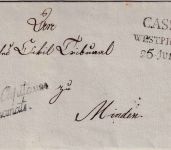 Thurn & Taxis - Cassel Westphalie L2 + Dat.-L1 25. Juil. 1808 Dienstbrief