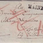 Thurn & Taxis/Württemberg - Mainz L1 Portobroief n. Thalheim b. Heilbronn 1817