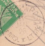 Bayern/Pfalz - Otterbach Bahnhofsrestaurant Metzgerei Jansen sw-AK gelaufen 1926
