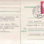 BRD - Widerstandskämpfer 20. Juli Blockausgabe Karte Waldleiningen 1966