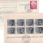 BRD - Widerstandskämpfer 20. Juli Blockausgabe Karte Waldleiningen 1966