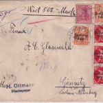 DR-Infla - 3x50 Pfg. By-Abschied/DR u.a. Wertbrief Hochspeyer - Gössnitz 12.1.21