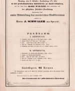 Bayern - Kaiserslautern 3.10.1860 Drucksache/Aushang Orgelkonzert 24x34cm