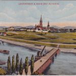 Hessen - Lampertheim farb. Ortsansicht ungelaufen/beschriftet dat. 1917