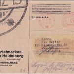 All.Bes. - Heidelberg 17.6.48 6 Pfg. Postfreistempel Drucksachenkarte