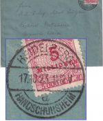DR-Infla - 5 Mio. Korbdeckel Brief Heidelberg-Handschuhsheim 17.10.23