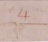 Württemberg - Backnang/Urach 1843 dreifach(!!) verwendete Briefhülle