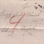 Württemberg - Backnang/Urach 1843 dreifach(!!) verwendete Briefhülle