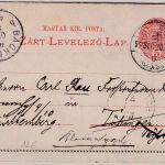 Ungarn/Württemberg - 5 F. Ganzsache/Kartenbrief Bistritz - Tübingen 1895