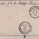 Ungarn/Württemberg - 5 F. Ganzsache/Kartenbrief Bistritz - Tübingen 1895