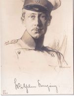 Preussen - Kronprinz Wilhelm Portrait (Zeichnung) sw-AK ungelaufen ca. 1915