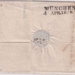 Bayern - 3 Kr. Quadrat blau Brief gMR 175 OPA-K2 Landshut 3. APR 1856 n. München