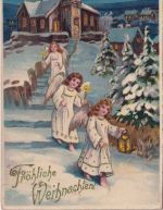Bayern - Posthilfstelle Bayerbach T Neufraunhofen Ra3 Weihnachtskarte 24.12.1913