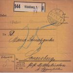 Bayern - Vilsbiburg 1916 unfreie Paketkarte n. Sauersberg - 25 Pfg. Nachporto