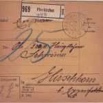 Bayern - Pfarrkirchen 1916 unfreie Paketkarte n. Hirschhorn - 25 Pfg. Nachporto